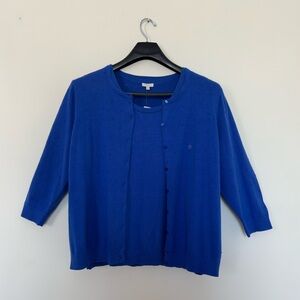 Talbots Royal Blue Cardigan & Tank Top Set – Women’s Twin Set Sz 2X